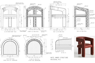 3d furniture rendering, 2d shop drawing with joinery detail