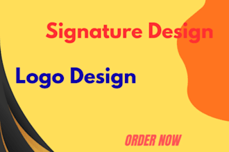 design professional handwritten, signature, and cursive logo