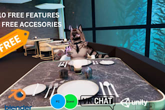 interactive vrchat world, 3d environment and assets, vrchat club, vr metaverse