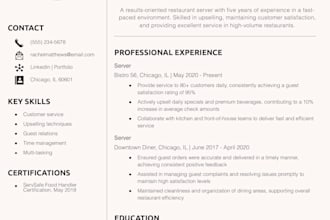 write your CV, resume, cover letter and optimize linkedin