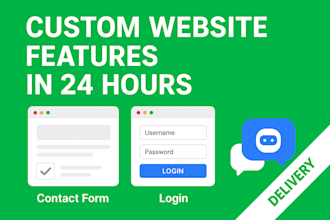 add custom features to your website fast