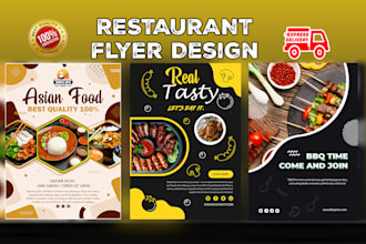 design restaurant and food flyer for your business