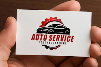 design modern unique car racing, repair and automotive logo