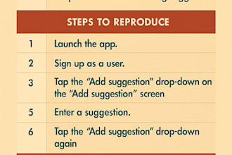 manual QA testing, bug reports, usability check