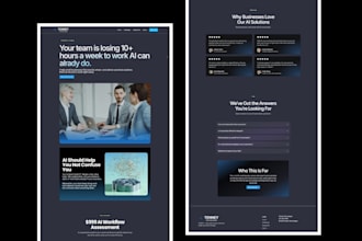 develop framer landing page with responsive design