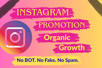 do instagram promotion for organic growth engagement and followers