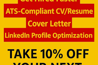 write ats resume , cover letter and CV