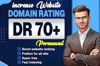 increase domain rating ahrefs dr 70 plus using high quailty backlinks