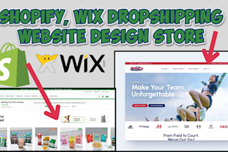 build fully automated shopify wix dropshipping website design store