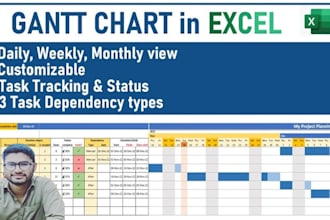 create project timeline and gantt chart in excel for project planning