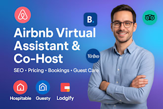be your airbnb co host for guest communication, pricing, listing, str management