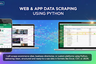 scrape website or app data using python