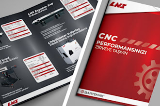 create an industrial catalog or company profile brochure