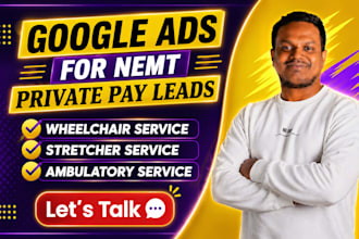 help nemt medical transport businesses get private pay leads via google ppc ads