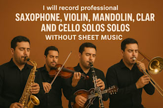 record saxophone, violin, mandolin, clarinet and cello solos for songs
