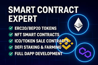 create custom erc20, erc721, and nft smart contracts