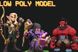 create 3d low poly character low poly roblox lowpoly game asset and environment