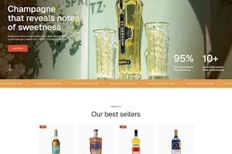 build custom fine wine website, whiskey, liquor store, spirits delivery website