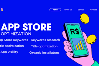 do full app store optimization, title, keyword and so on