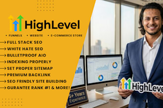do the best high level SEO for gohighlevel funnels, landing page, website, store