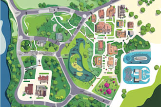 design vector maps, event maps, fantasy festival maps