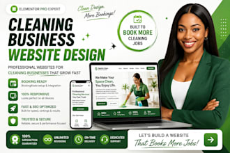 design a professional cleaning business website with bookingkoala