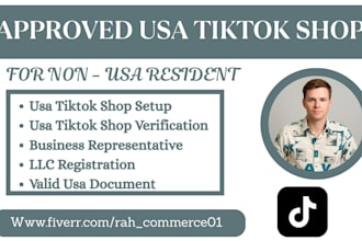 create verifield non USA tiktok shop account non resident USA tiktok shop llc