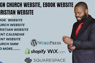 build christian website design or redesign church website wix wordpress