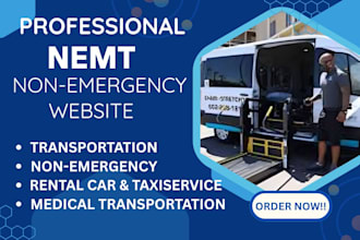 design nemt website medical transportation ambulance patient transport website