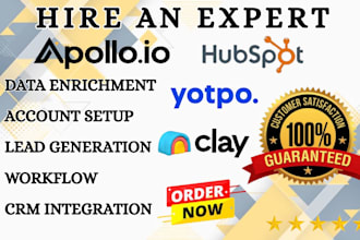 setup clay, clay com, apollo io sequence, hubspot crm, yopto sms, instantly ai