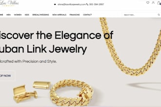 jewelry store custom hiphop shopify store luxury gold chain dropshipping store