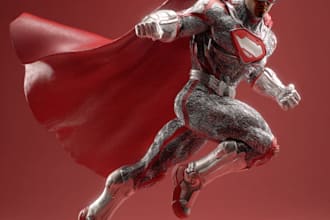 illustrate your one of a kind superhero in full body art