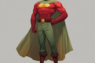 design a detailed full body superhero with unique powers