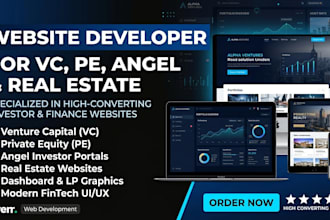 design venture capital, private equity, angel investor, reit, pitch deck website