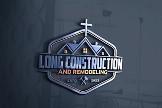 design modern eye catching constraction logo