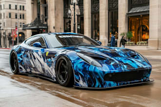 draw a creative vehicle wrap, car wrap