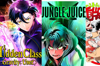 do anime manga webtoon cover design art light novel book cover webnovel cover