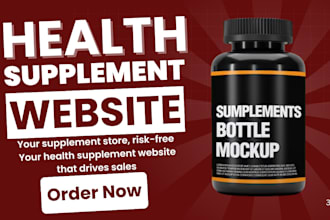 design health supplement website and supplement store to boost sales growth