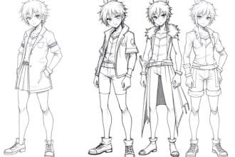 draw sketch anime manga character