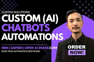 build custom ai chatbot business automation with apis zapier n8n