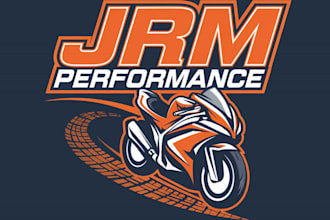 design creative motorcycle logo with unlimited revision