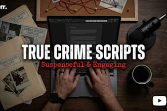 write gripping true crime podcast and youtube scripts
