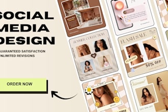 design unique, branded social media graphics with unlimited revisions