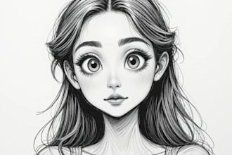 draw into disney portrait sketch illustration