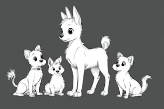 draw your sketch cute disney pets