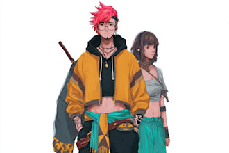 design custom anime or game style characters