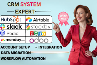 do data migration pipeline setup for clickup crm monday crm hubspot zoho odoo