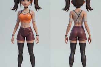 make rig vtuber model, live2d character design
