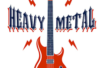 design a bold heavy metal band logo in vector style