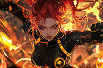 illustrate unique retro anime portraits of any character